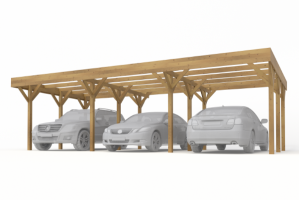 Doppelcarport 3 Autos 512x889 cm